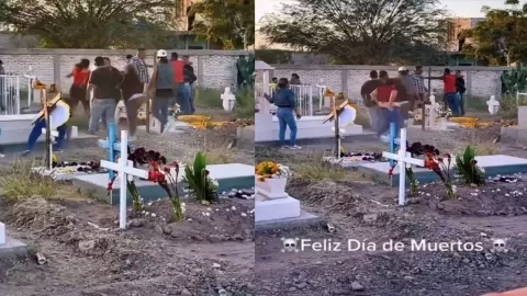 VIDEO: Familia pelea en el panteón por el terreno de la abuelita