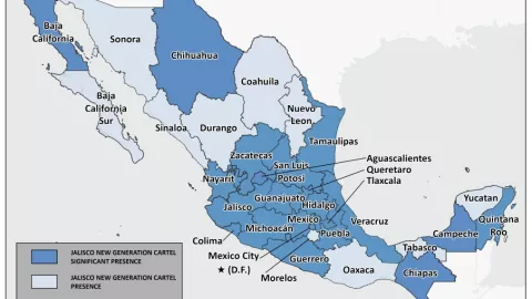 El mapa del CJNG: Los estados donde mantiene su dominio en M&eacute;xico