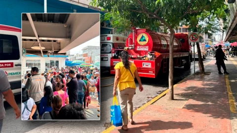 Pirotecnia ocasiona incendio en Mercado Pino Suárez de Tabasco