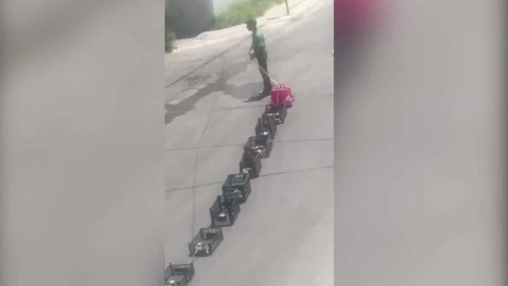Sorprende su ingenio para recolectar botellas de plástico
