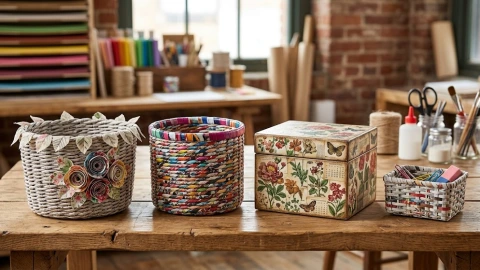 Decoupage canastas