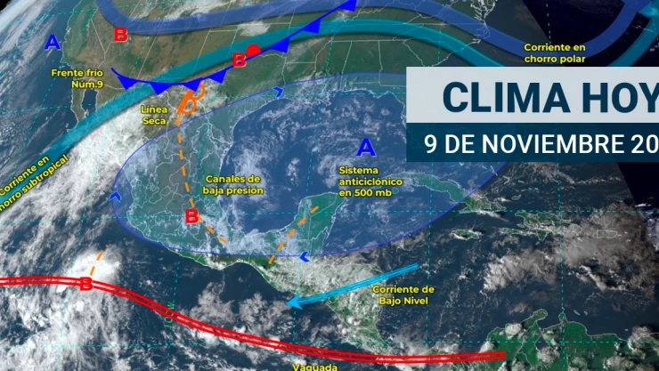 ¿Cómo estará el clima en México hoy 9 de noviembre?