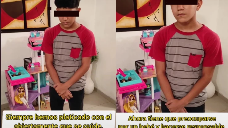 Niño embarazo novia