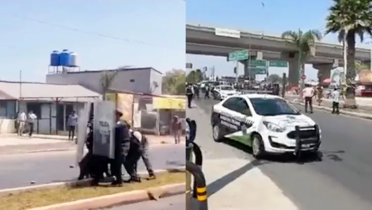 polic&iacute;as enfrentamiento Edomex