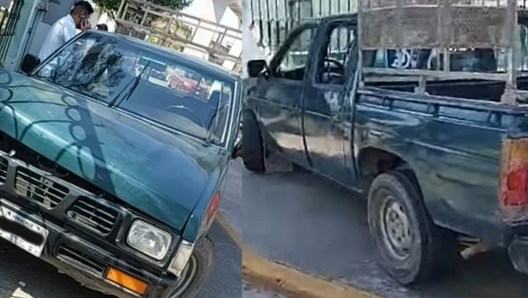Camioneta se estrella con barda del cuartel militar en Boca del Río