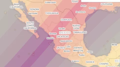 Mapa de visibilidad eclipse solar