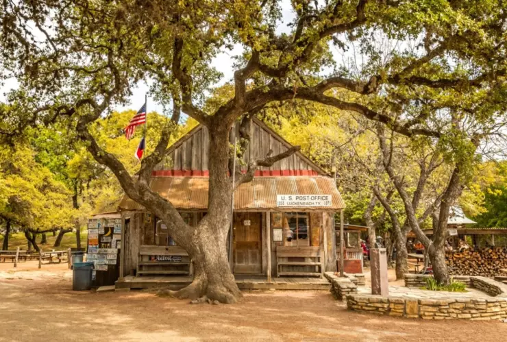 La oficina postal de Luckenbach, en Texas.