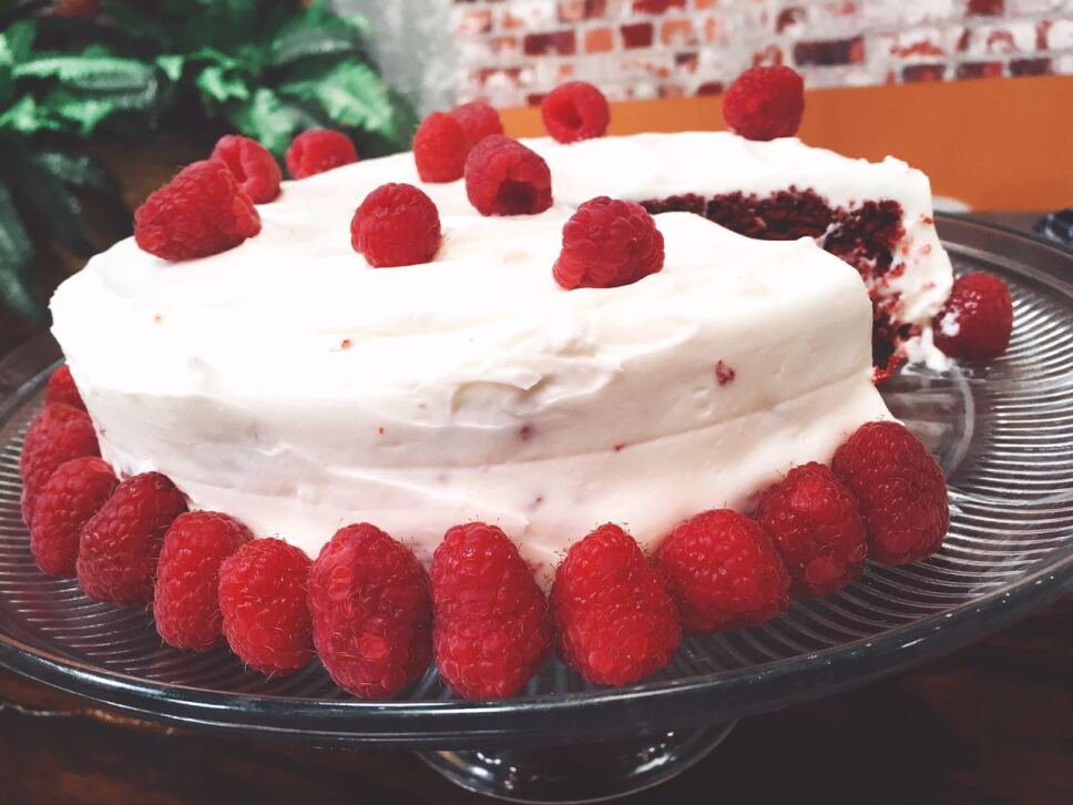 Pastel red velvet, cocineros mexicanos