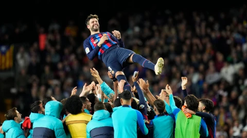 Gerard Piqué, tras su último juego en el Camp Nou