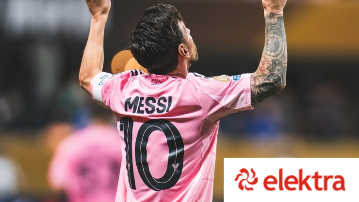 Promoción en Elektra por playera de Leo Messi