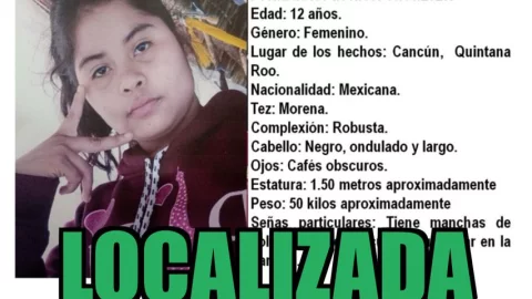 Localizan a Carlo Naomy Radilla, adolescente desaparecida en Cancún desde el pasado 10 de agosto