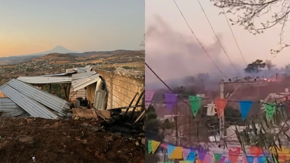 Captan momento de la explosión en Tepexco, Puebla