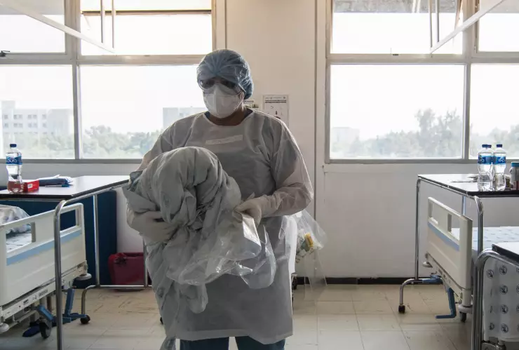 Área de recuperación de pacientes COVID-19 del Hospital Juárez