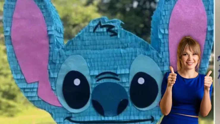 Aprende a hacer una mini piñata dulcero de Stitch, ideal para los cumpleaños infantiles