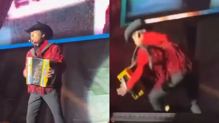 VIDEO: Así fue la caída de Jorge Hernández, vocalista de los Tigres del Norte, en pleno concierto