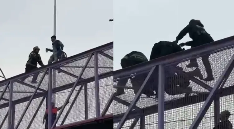 Rescatan a hombre que intenta lanzarse de un puente en Iztapalapa, CDMX