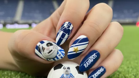 7 dise&ntilde;os de u&ntilde;as de Rayados de Monterrey que le van a encantar a cualquier regia