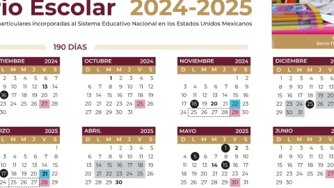 Calendario Ciclo escolar 2024-2025