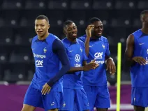 La selección de Francia en entrenamiento