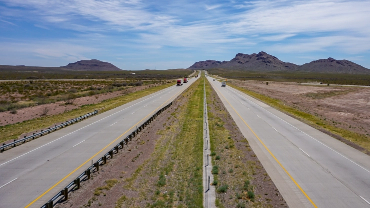 La carretera I-10 Oeste de San Antonio, Texas.