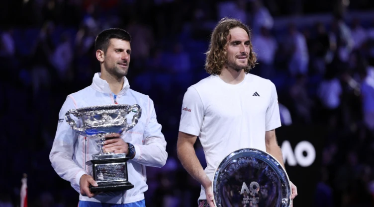 Novak Djokovic y Stefanos Tsitsipas
