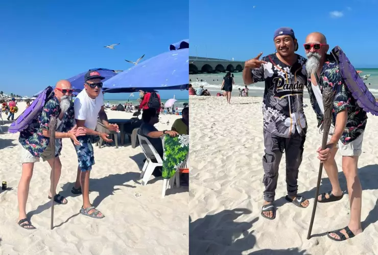 Maestro Roshi es captado en Progreso; así fue captado este popular personaje de Dragon Ball