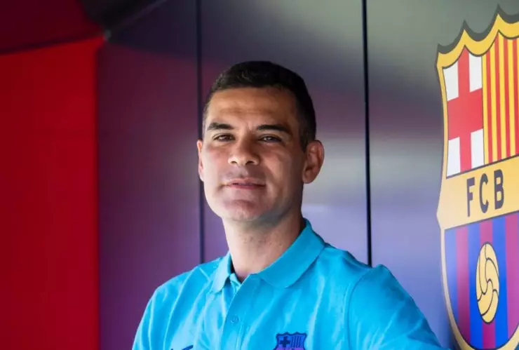 Rafael Márquez en su presentación con Barcelona