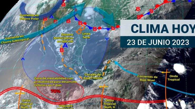 Clima en México hoy 23 de junio de 2023