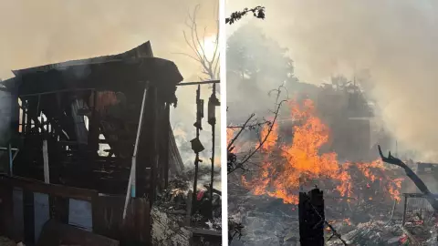 incendio en Camino Verde