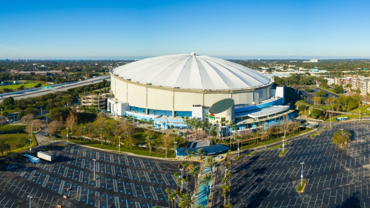 El Tropical Field de los Tampa Bay Rays por fuera