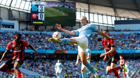 Erling Haaland ante Bournemouth en la Premier League