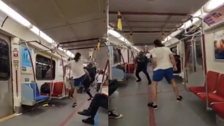 Pelea en metro de Canadá