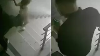 Padre es captado PATEANDO a su HIJA de 3 años por las escaleras; sentencia mínima genera INDIGACIÓN