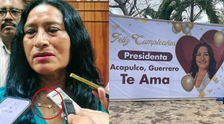 Alcaldesa de Acapulco y collar de 200 mil pesos.