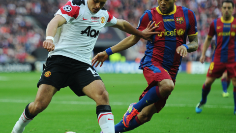 Titular en la final de Champions League 2010-2011 ante el Barcelona.