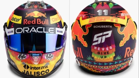 Este es el exclusivo casco que Checo Pérez usará en el GP de México