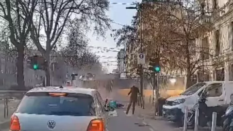 Descarrilamiento de tranvía en Milán, Italia