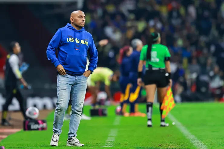 Ángel Villacampa en la ida de la Final del Apertura 2023 contra Tigres