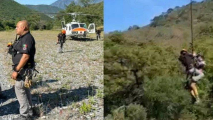 hombre cae mal paracaídas monterrey