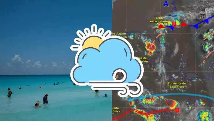 Canal de baja presión provocará lluvias en Quintana Roo: Clima en Cancún HOY 10 de agosto de 2025