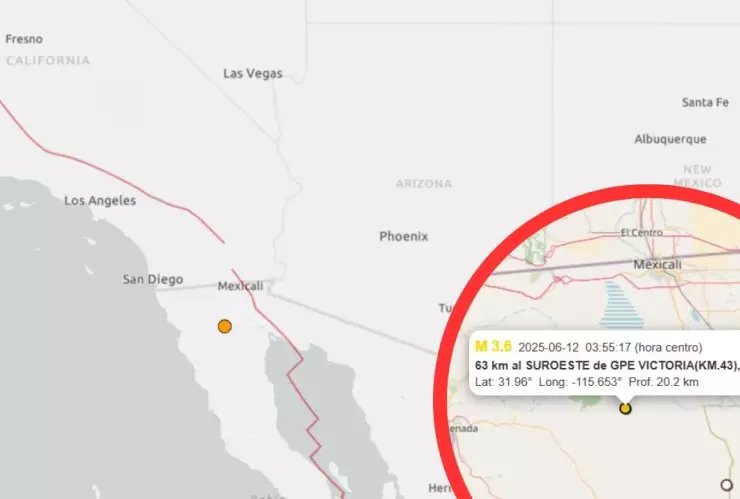 Tres microsismos reactivan vigilancia sobre la Falla de San Andrés en Baja California y California