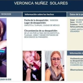 Encuentran restos óseos en Morelos e investigan si es Verónica Núñez Solares, desaparecida en Tláhuac.