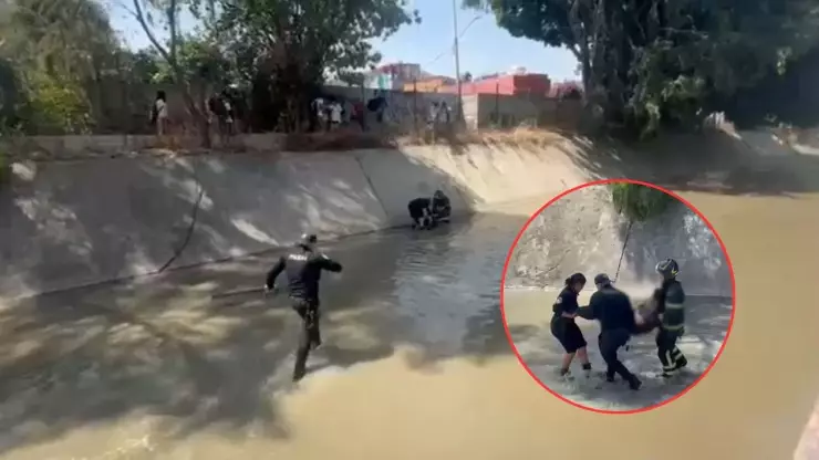 CDMX: Hombre borracho se desploma y cae en río de la GAM para ser rescatado