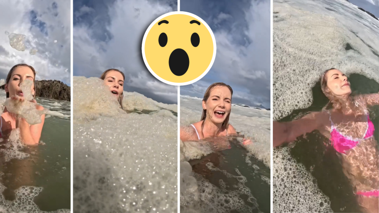 VIDEO_ Influencer nada en agua con espuma de ‘popis’ en Sudáfrica; lo descubre tiempo después.jpg