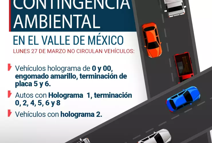 Qué autos descansan por el Doble Hoy No Circula este lunes 27 de marzo de 2023