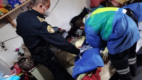 policías SSC mujer dar a luz casa