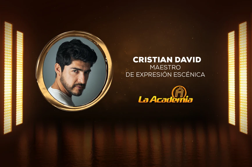 Cristian es un actor egresado de la Escuela Nacional de Arte Teatral y tiene una maestría en dirección escénica y llega a La Academia como maestro de expresión escénica, con el fin de desarrollar las habilidades de interpretación y actuación de los alumnos.