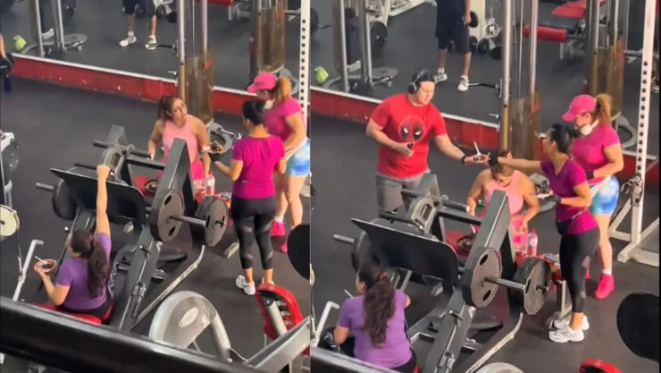 VIDEO | ¿Fit o fat? Captan a un grupo de personas comiendo pastel en plena rutina de gimnasio