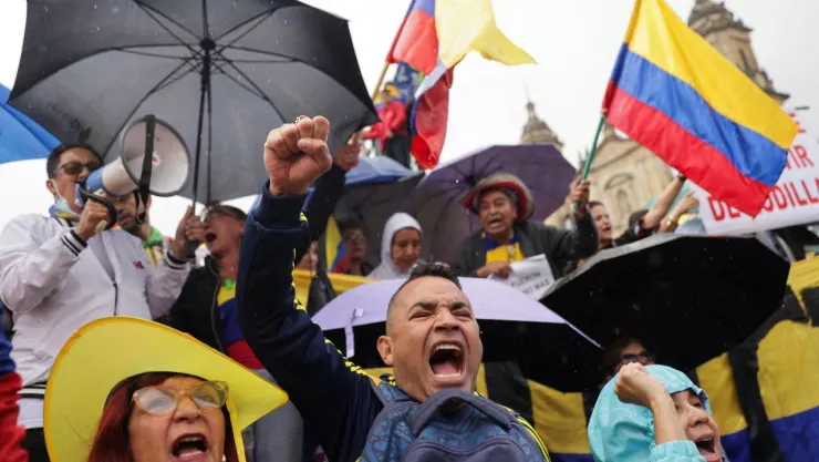 Manifestaciones en Colombia contra la gestión del Gobierno