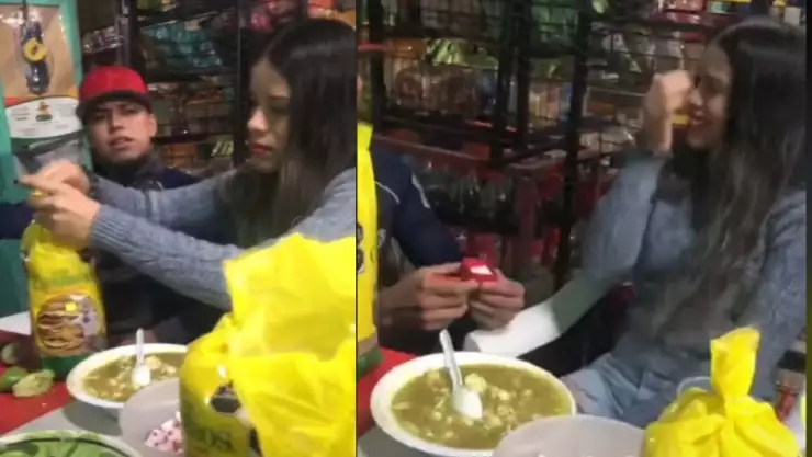 TikTok Joven esconden anillo de compromiso en tostadas